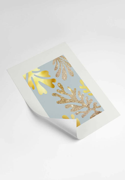 Coral Real Gold Set Of 2 Posters 50x70cm
